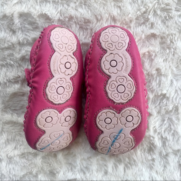 Koala Kids pink Mary Jane moccasins sz 6 soft sole - Picture 4 of 8